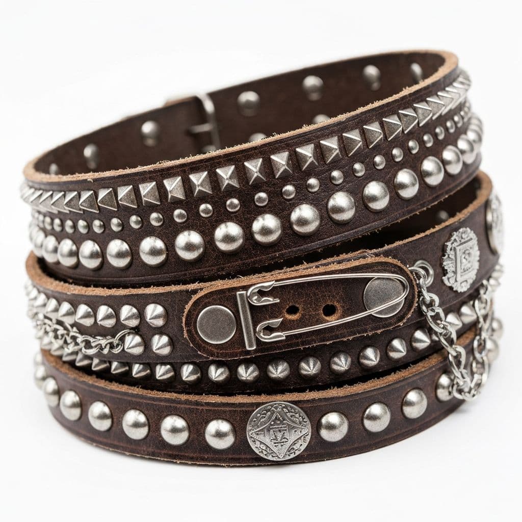 Studded Leather Belt